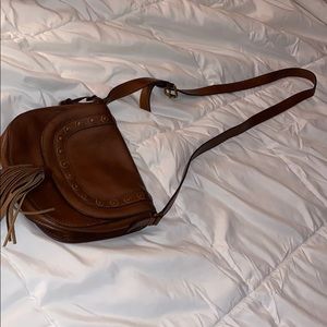 Brown small crossbody fossil purse